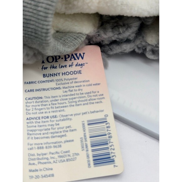 Pair Of New Top Paw Dog Sherpa Fleece Coats DINO & BUNNY Styles Soft Size Small - Picture 7 of 8